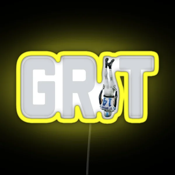 GRIT Detroit Football RGB Neon Sign