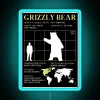 Grizzly Bear Facts Large Bear Enthusiast RGB Neon Sign - Image 3