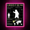 Grizzly Bear Facts Large Bear Enthusiast RGB Neon Sign
