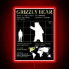 Grizzly Bear Facts Large Bear Enthusiast RGB Neon Sign - Image 2