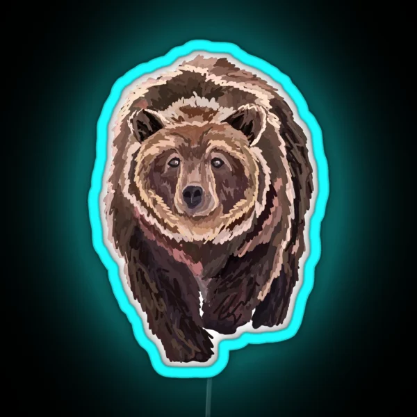 Grizzly Bear RGB Neon Sign