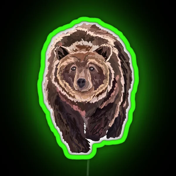 Grizzly Bear RGB Neon Sign