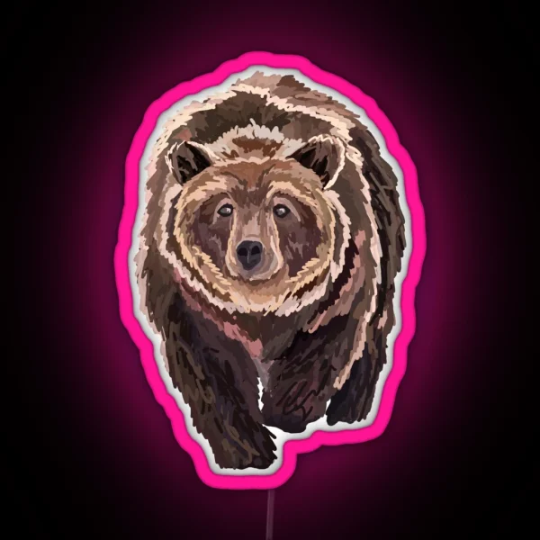 Grizzly Bear RGB Neon Sign