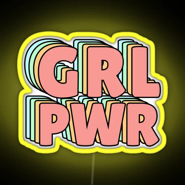 GRL PWR Pastel RGB Neon Sign