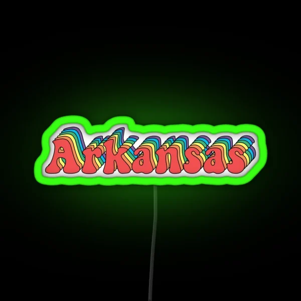 Groovy Arkansas RGB Neon Sign