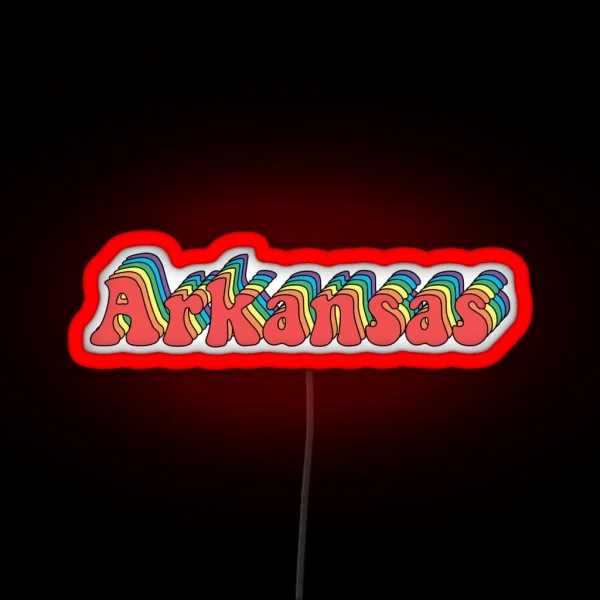 Groovy Arkansas RGB Neon Sign