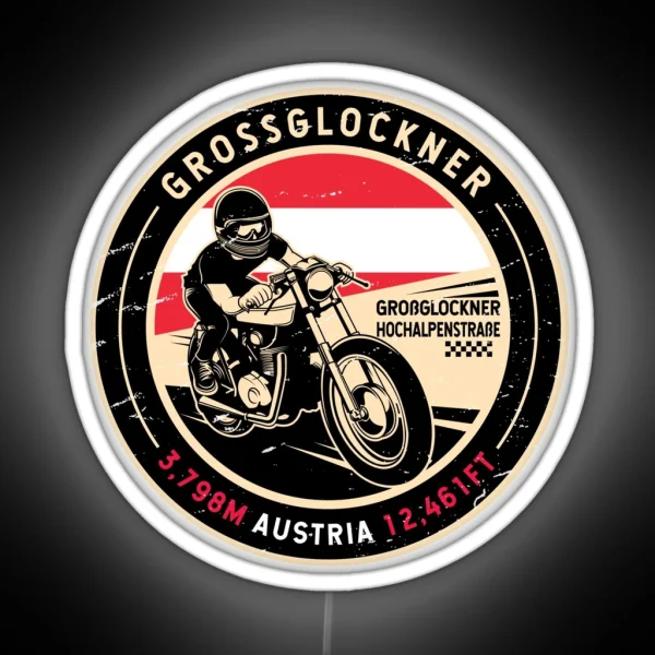 Grossglockner Austria Motorcycle RGB Neon Sign