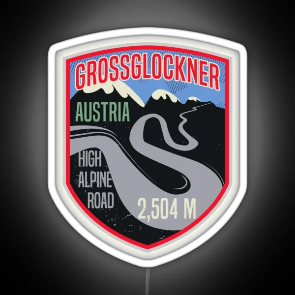 Grossglockner High Alpine Road Austria RGB Neon Sign