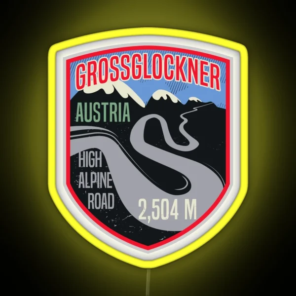 Grossglockner High Alpine Road Austria RGB Neon Sign