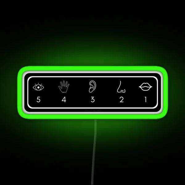 Grounding Technique For Anxiety 54321 RGB Neon Sign