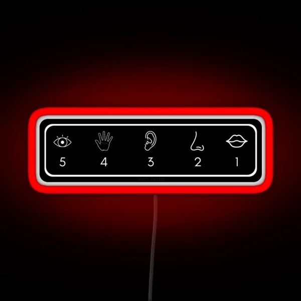 Grounding Technique For Anxiety 54321 RGB Neon Sign