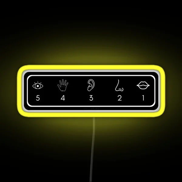 Grounding Technique For Anxiety 54321 RGB Neon Sign