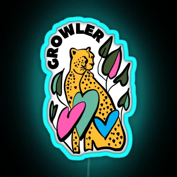 Growler Cheetah RGB Neon Sign