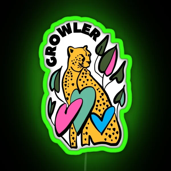 Growler Cheetah RGB Neon Sign