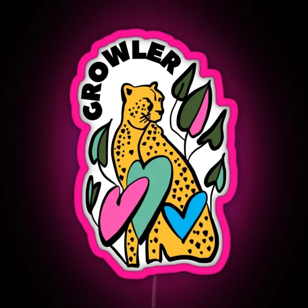 Growler Cheetah RGB Neon Sign