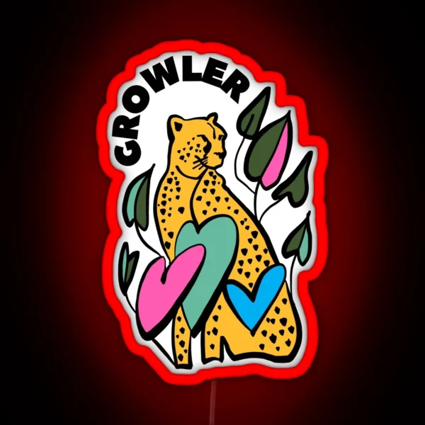 Growler Cheetah RGB Neon Sign