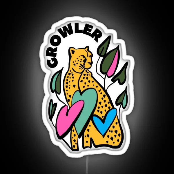 Growler Cheetah RGB Neon Sign