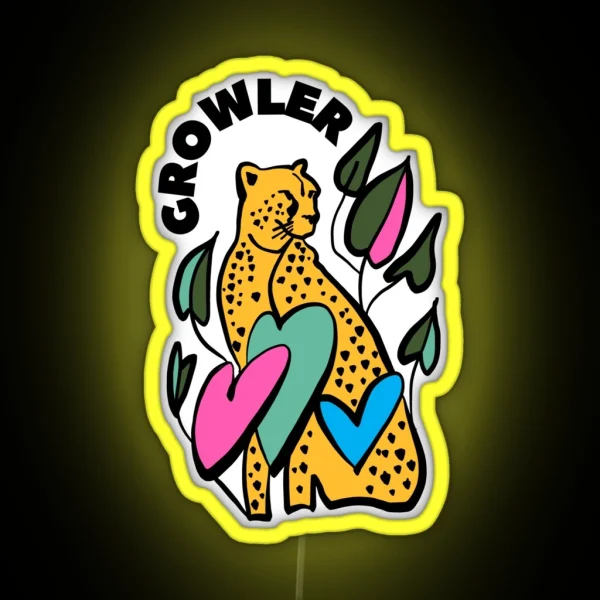 Growler Cheetah RGB Neon Sign