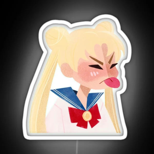 Grumpy Usagi RGB Neon Sign