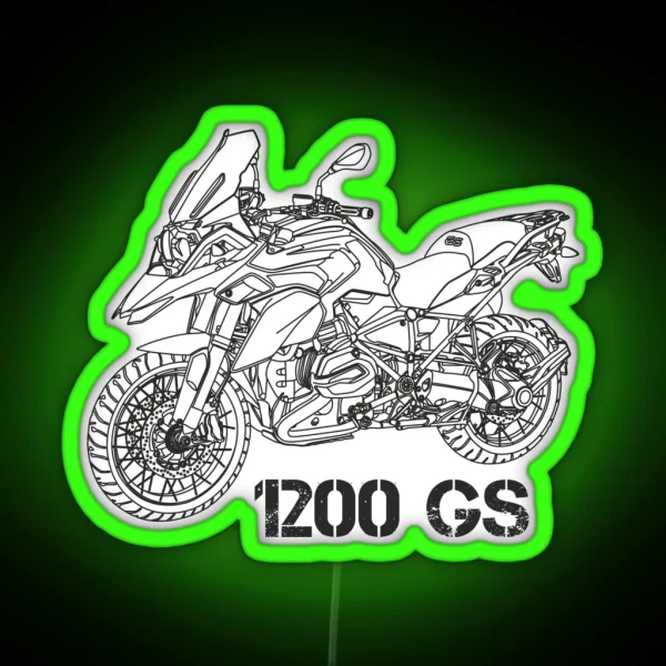 GS 1200 GS 1250 ADVENTURE White Motorcycle RGB Neon Sign