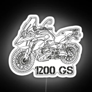 GS 1200 GS 1250 ADVENTURE White Motorcycle RGB Neon Sign