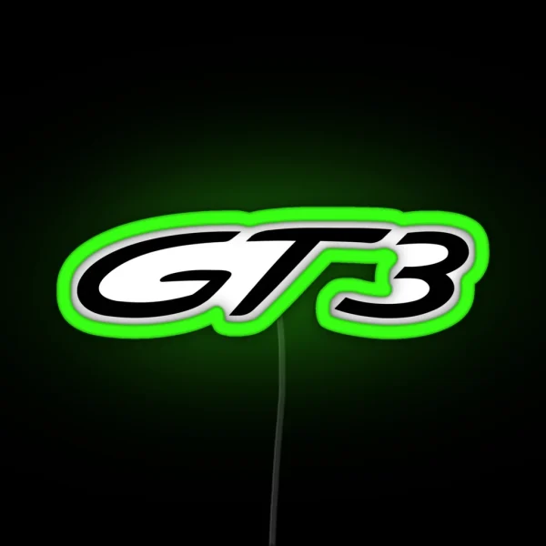 GT3 BLACK EMBLEM RGB Neon Sign