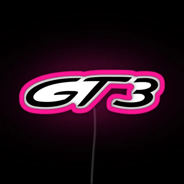 GT3 BLACK EMBLEM RGB Neon Sign