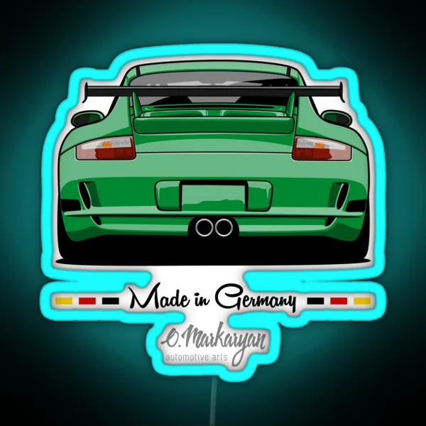 GT3 Green RGB Neon Sign