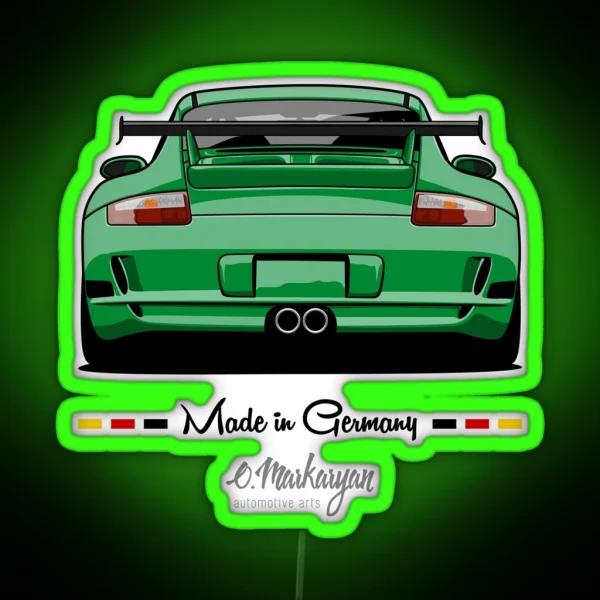 GT3 Green RGB Neon Sign