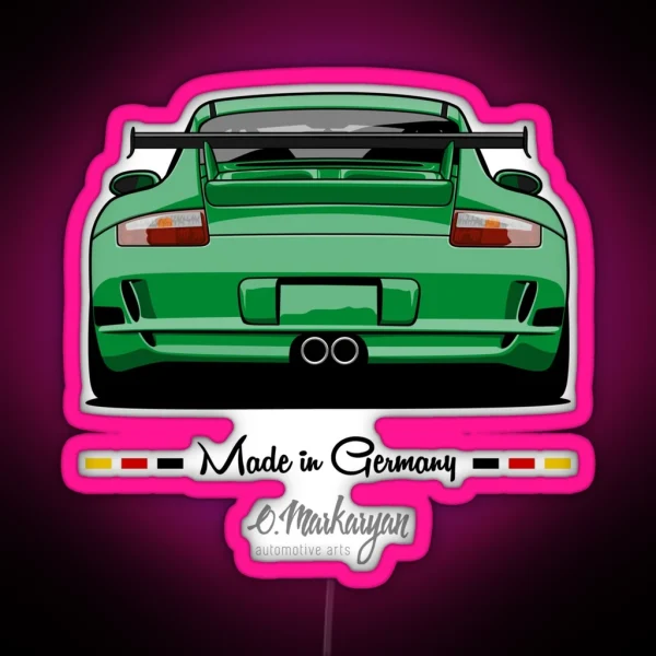 GT3 Green RGB Neon Sign