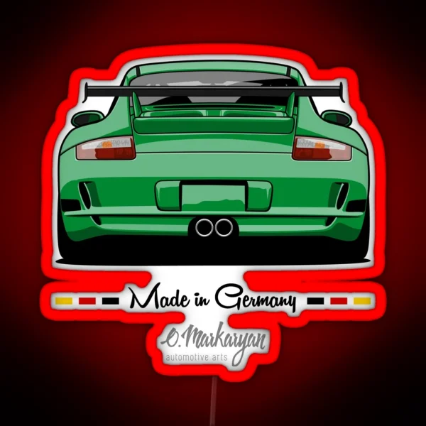 GT3 Green RGB Neon Sign