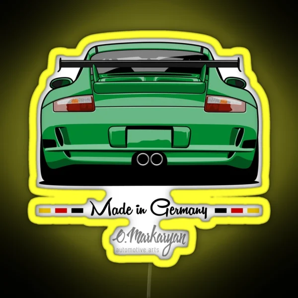 GT3 Green RGB Neon Sign