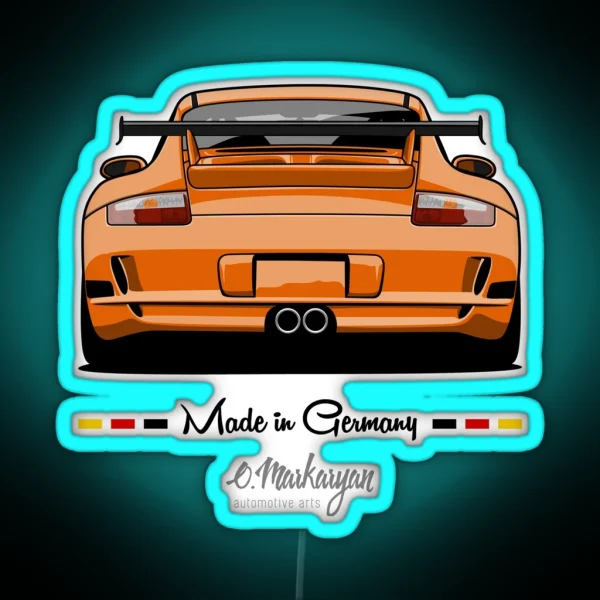 GT3 Orange RGB Neon Sign