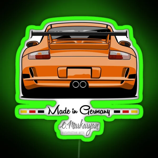 GT3 Orange RGB Neon Sign
