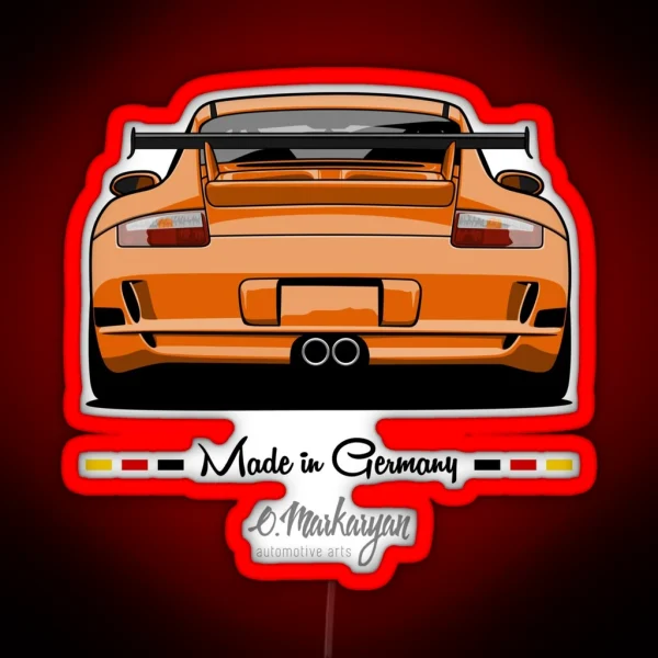 GT3 Orange RGB Neon Sign