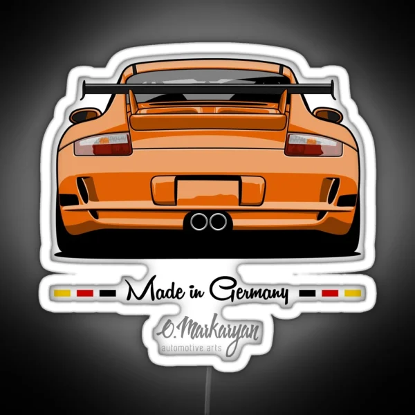 GT3 Orange RGB Neon Sign