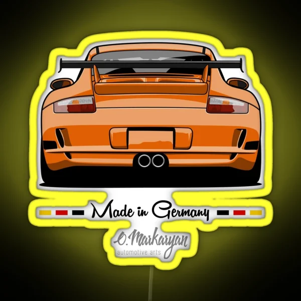 GT3 Orange RGB Neon Sign