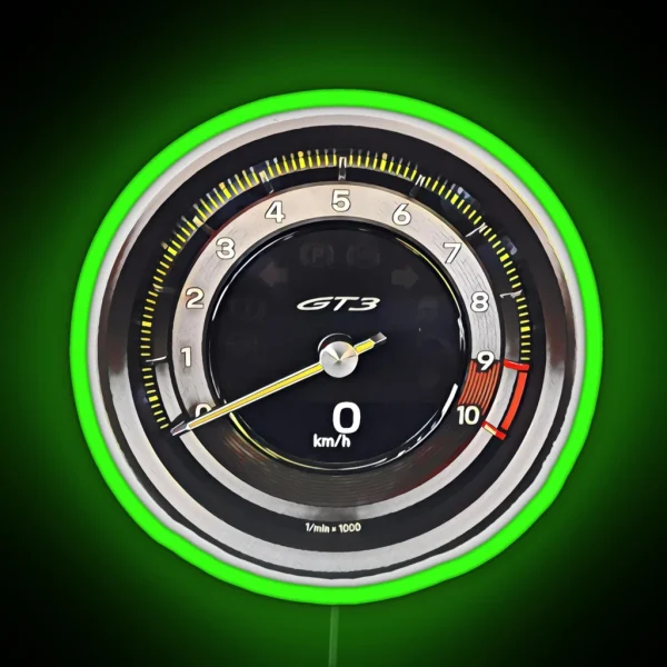GT3 Rev Meter Tacho RGB Neon Sign