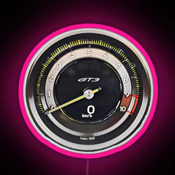 GT3 Rev Meter Tacho RGB Neon Sign