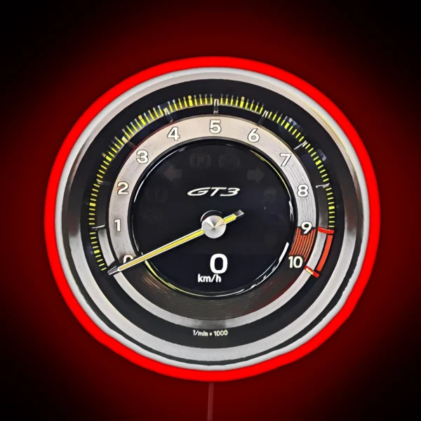 GT3 Rev Meter Tacho RGB Neon Sign