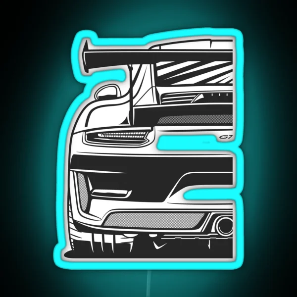 GT3 RS 991 2 Fragment Rear RGB Neon Sign