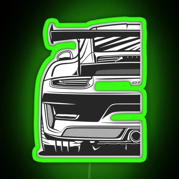 GT3 RS 991 2 Fragment Rear RGB Neon Sign