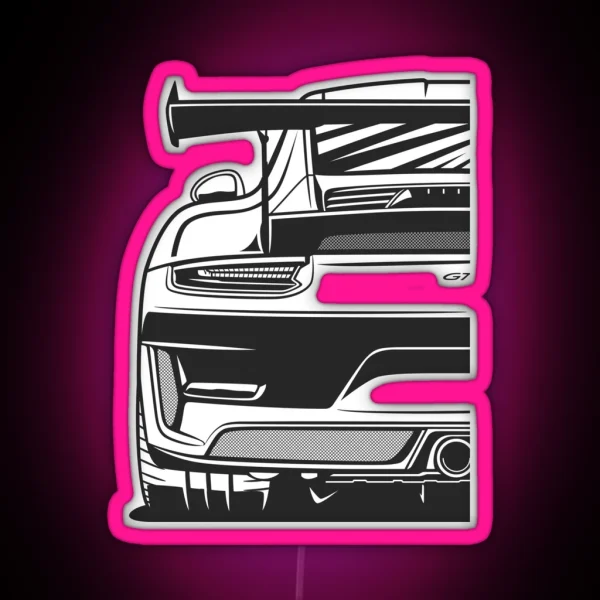 GT3 RS 991 2 Fragment Rear RGB Neon Sign