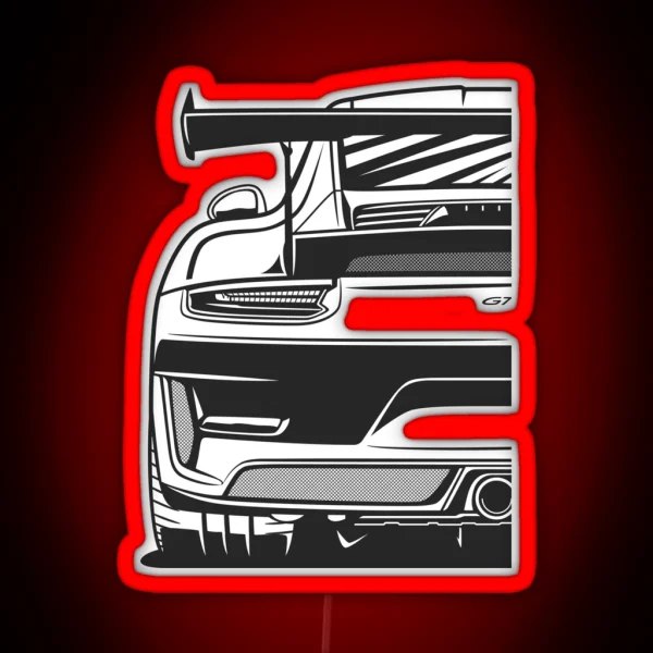 GT3 RS 991 2 Fragment Rear RGB Neon Sign