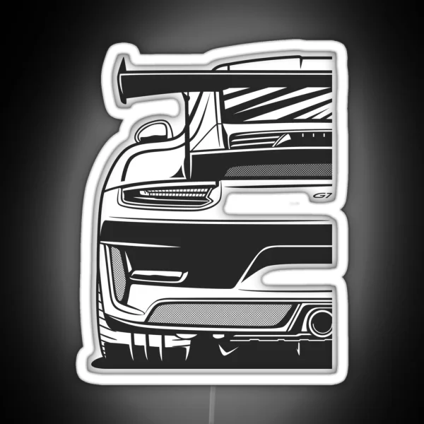 GT3 RS 991 2 Fragment Rear RGB Neon Sign