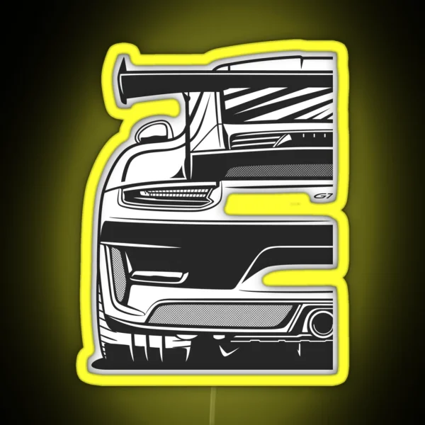 GT3 RS 991 2 Fragment Rear RGB Neon Sign