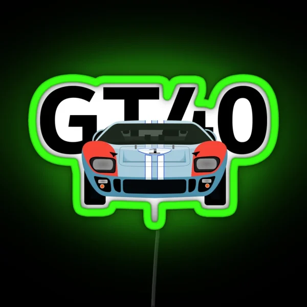 GT40 1 Le Mans 1966 RGB Neon Sign