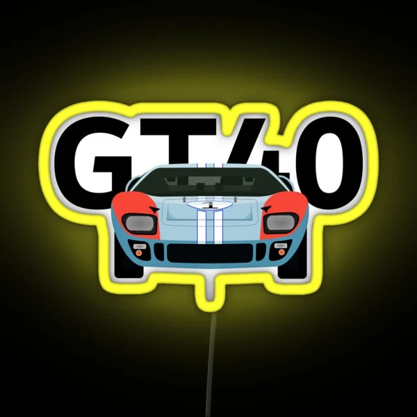 GT40 1 Le Mans 1966 RGB Neon Sign