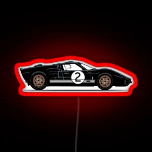 GT40 Mclaren Race Car RGB Neon Sign