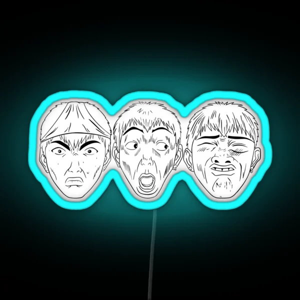 GTO Onizuka Funny Faces Led And Goodies RGB Neon Sign